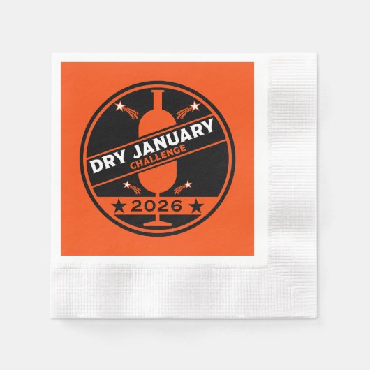 Dry January Challenge-aanmoediging Servet (Voorkant)