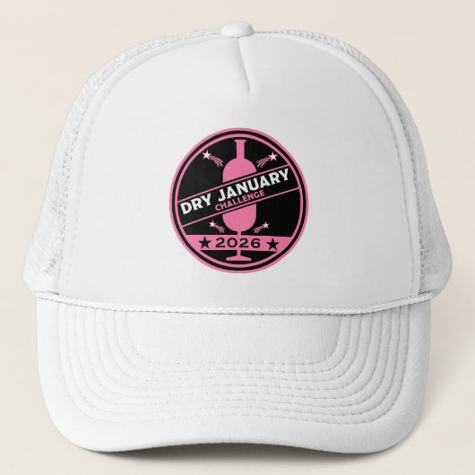 Dry January Challenge-aanmoediging Trucker Pet (Voorkant)