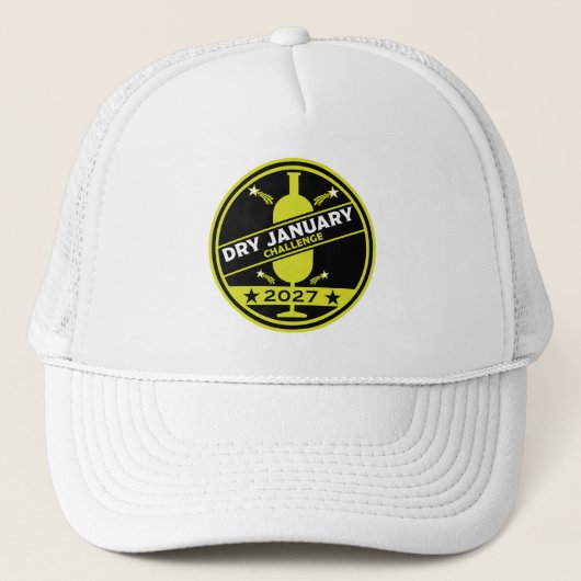 Dry January Challenge-aanmoediging Trucker Pet (Voorkant)