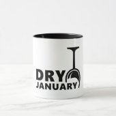 Dry january, één maand geen alcohol te drinken mok (Midden)