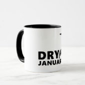 Dry january, één maand geen alcohol te drinken mok (Voorkant links)