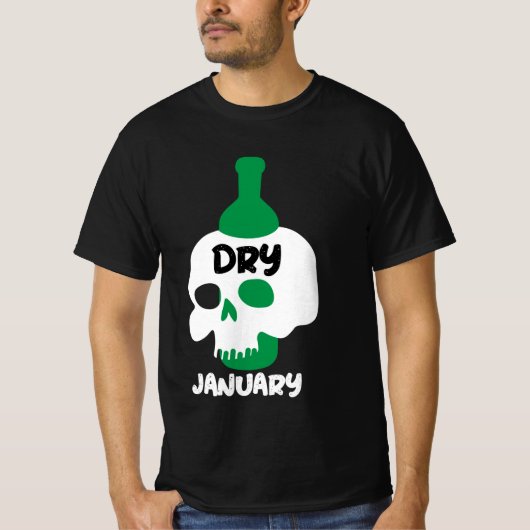 Dry January Sobriety Challenge Support Gifts T-Sh T-shirt (Voorkant)