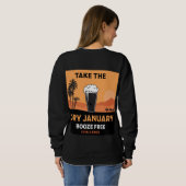 Dry January Sobriety Challenge Support Gifts Trui (Achterkant volledig)