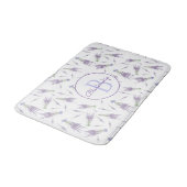 Dry Lavender Flower Bundles Monogram Badmat (Gekanteld)