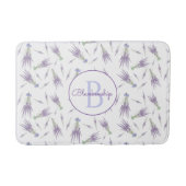 Dry Lavender Flower Bundles Monogram Badmat (Voorkant)