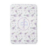 Dry Lavender Flower Bundles Monogram Badmat (Voorkant Verticaal)