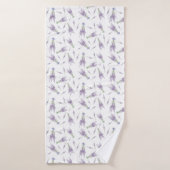 Dry Lavender Flower Bundles Paars Bow Pattern Badhanddoek (Badhanddoek)