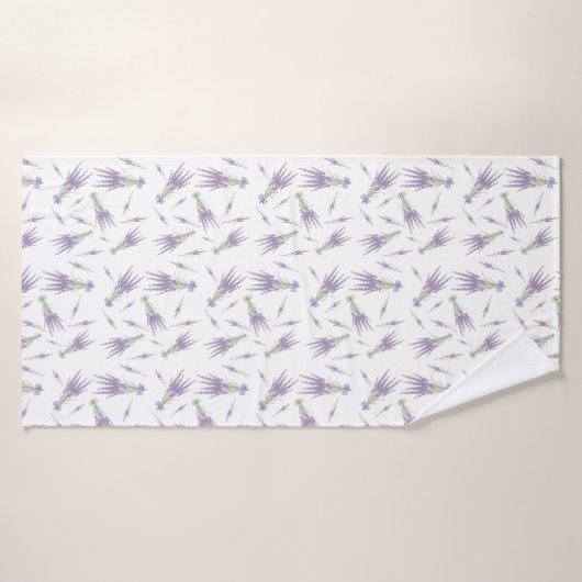 Dry Lavender Flower Bundles Paars Bow Pattern Badhanddoek (Badhanddoek)