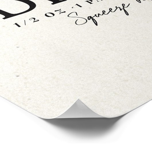 Dry Martini Pink Sunset Retro Art Poster (Hoek)