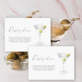 Dry Martini Vrijgezellenfeest Display douche Informatiekaartje