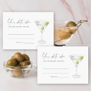 Dry Martini Vrijgezellenfeest Ideeën Datum potje Informatiekaartje