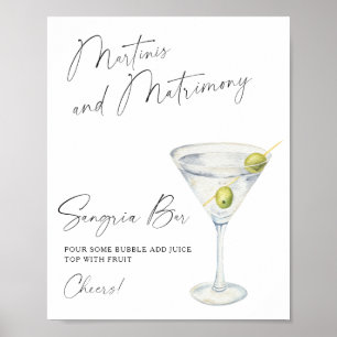 Dry Martini Vrijgezellenfeest sangria bar Poster