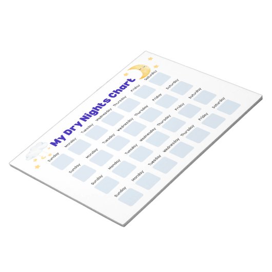 Dry Nights Sticker Chart: Bedwetting Tracker, Pott Notitieblok (Schuin)