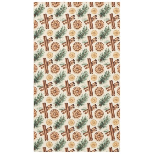 Dry Oranges Cinnamon Sticks Fir Branches Tafelkleed (Voorkant)