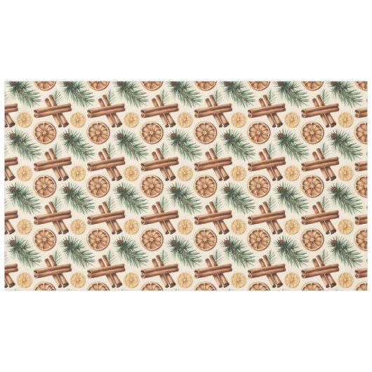 Dry Oranges Cinnamon Sticks Fir Branches Tafelkleed (Voorkant (Horizontaal))