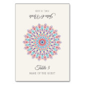Dry Pampas Grass Mandala Wedding Place Card Kaart (Voorkant)