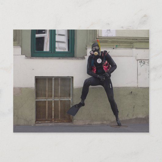 Dry Scuba Diver Briefkaart (Voorkant)