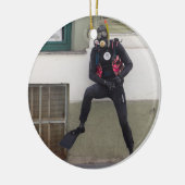 Dry Scuba Diver Keramisch Ornament (Links)