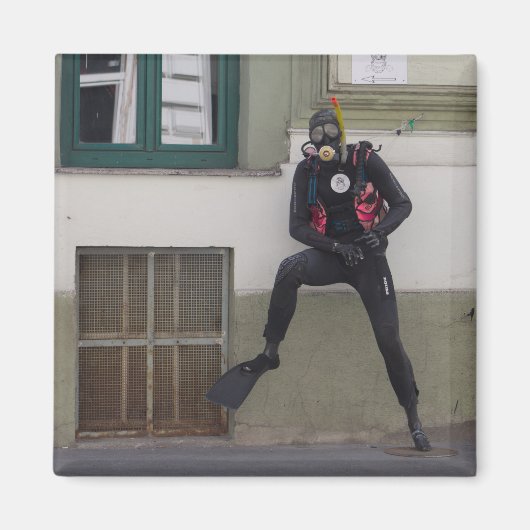 Dry Scuba Diver Magneet (Voorkant)