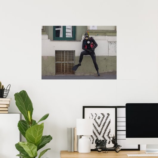 Dry Scuba Diver Poster (Thuiskantoor)