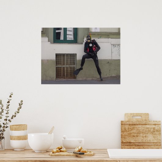 Dry Scuba Diver Poster (Keuken)