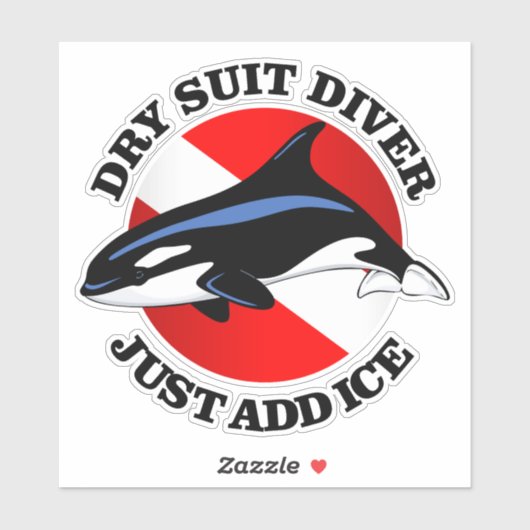 Dry Suit Diver (rd) Sticker (Vel)