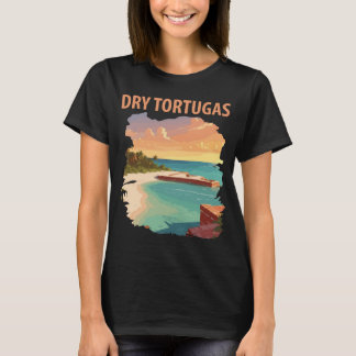 Dry Tortugas Eiland Strand Teal Reis T-shirt