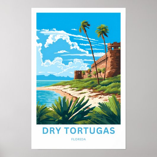Dry Tortugas Florida Travel Print (Voorkant)