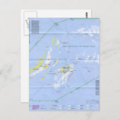 Dry Tortugas Map Briefkaart (Voorkant / Achterkant)