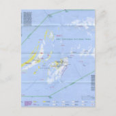 Dry Tortugas Map Briefkaart (Voorkant)