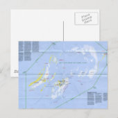 Dry Tortugas Map Briefkaart (Voorkant / Achterkant)