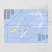Dry Tortugas Map Briefkaart (Voorkant)