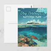 Dry Tortugas Nationaal Park Florida Schildpad Briefkaart (Voorkant / Achterkant)