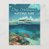 Dry Tortugas Nationaal Park Florida Schildpad Briefkaart (Voorkant)