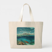 Dry Tortugas Nationaal Park Florida Schildpad Grote Tote Bag (Achterkant)