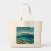 Dry Tortugas Nationaal Park Florida Schildpad Grote Tote Bag (Voorkant)