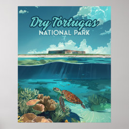 Dry Tortugas Nationaal Park Florida Schildpad Poster