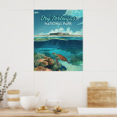 Dry Tortugas Nationaal Park Florida Schildpad Poster (Keuken)