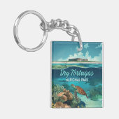 Dry Tortugas Nationaal Park Florida Schildpad Sleutelhanger (Voorkant Links)