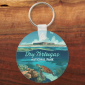 Dry Tortugas Nationaal Park Florida Schildpad Sleutelhanger (Achterkant)