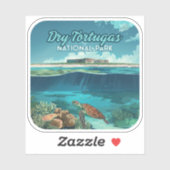 Dry Tortugas Nationaal Park Florida Schildpad Sticker (Vel)