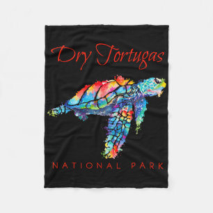 Dry Tortugas National Park Aquarel Zeeschildpad Fleece Deken