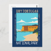 Dry Tortugas National Park Florida Fort Jefferson Briefkaart (Voorkant / Achterkant)