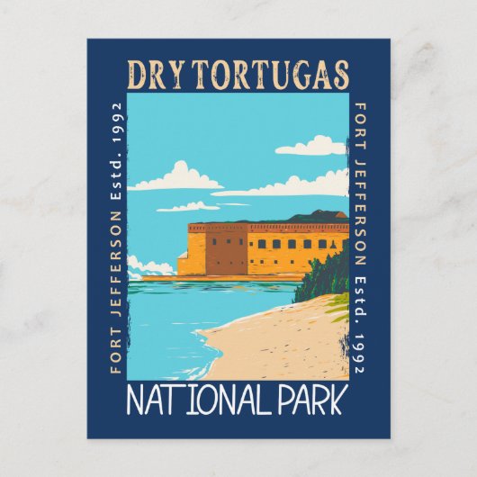 Dry Tortugas National Park Florida Fort Jefferson Briefkaart (Voorkant)