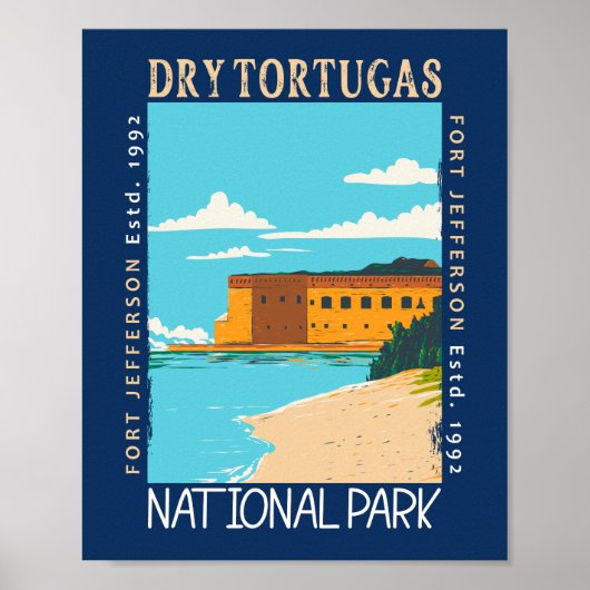 Dry Tortugas National Park Florida Fort Jefferson Poster (Voorkant)