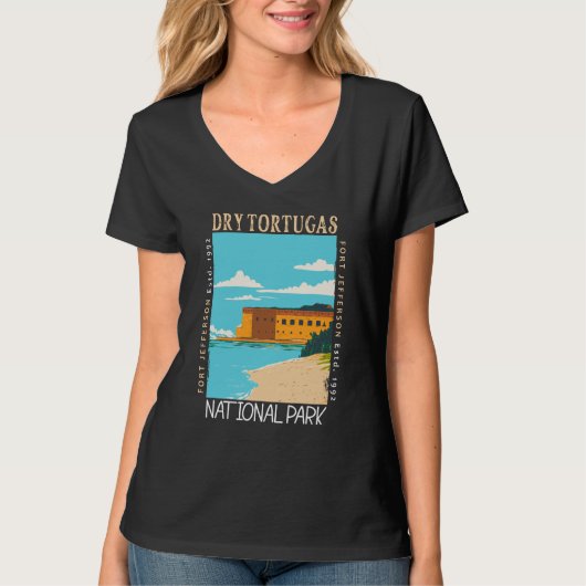 Dry Tortugas National Park Florida Fort Jefferson T-shirt (Voorkant)