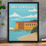 Dry Tortugas National Park Florida Fort  Poster<br><div class="desc">Dry Tortugas vectorkunstwerk ontwerp. Het park bestaat uit zeven eilanden,  plus beschermde koraalriffen. Garden Key is thuis op stranden en de 19e-eeuwse Fort Jefferson.</div>