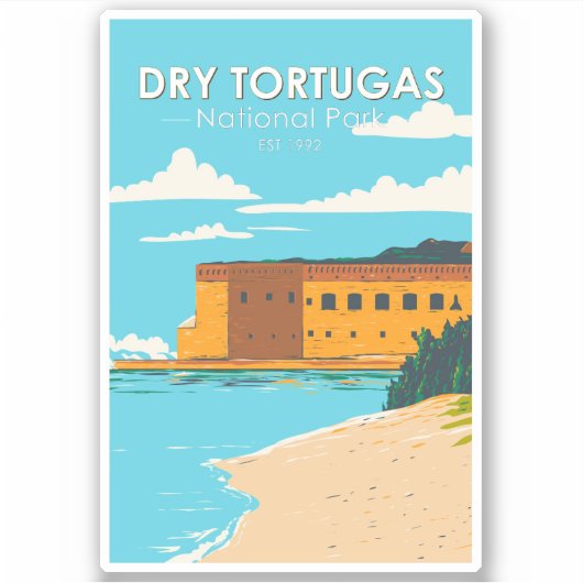 Dry Tortugas National Park Florida Fort  Sticker (Voorkant)