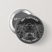 Dry Tortugas National Park Florida Monoline Ronde Button 5,7 Cm (Voorkant /achterkant)