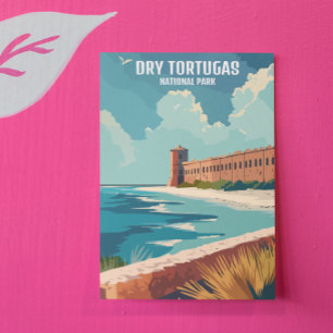 Dry Tortugas National Park Florida Vintage Reizen Briefkaart